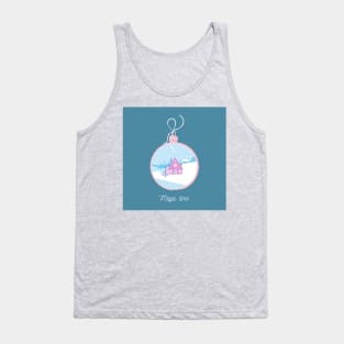 Christmas ball with winter landscape Tank Top